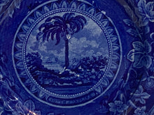 Load image into Gallery viewer, Historical Staffordshire Blue Plate Arms of South Carolina
