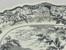 Load image into Gallery viewer, Historical Staffordshire Black Transfer Platter Newburgh Hudson River
