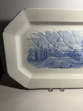 Load image into Gallery viewer, Historical Staffordshire Blue Well And Tree Platter Capital At Washington 1835
