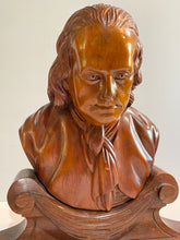 Load image into Gallery viewer, Late 18th Early 19th Century Carved Wooden Bust of Benjamin Franklin
