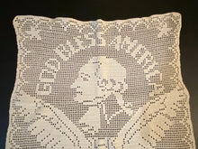 Load image into Gallery viewer, Centennial Embroidered Lace George Washington God Bless America Handkerchief

