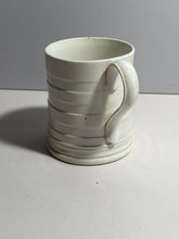 Load image into Gallery viewer, Staffordshire Pearlware Banded Mug Tooled Engine Turned 1820s Creamware White B
