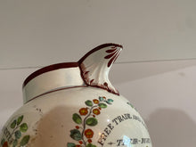 Load image into Gallery viewer, Staffordshire Pearlware Arms of United States and Free Trade and Sailors Their Rights Pitcher
