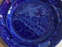 Load image into Gallery viewer, Historical Staffordshire Blue Plate Baltimore and Ohio Railroad Incline Version
