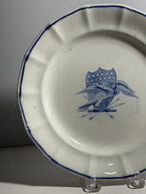 Load image into Gallery viewer, Historical Staffordshire Blue Eagle And Shield Dinner Plate Ca. 1830’s
