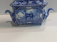 Load image into Gallery viewer, Historical Staffordshire Quadruped Sugar Bowl Tibetan Musket Deer 1825
