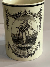 Load image into Gallery viewer, Staffordshire Creamware Liverpool Tankard Sailor Hope Transfer Ca. 1800
