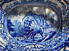 Load image into Gallery viewer, Staffordshire Quadrupeds Reticulated Basket and Tray Fox and Rooster Ca 1825
