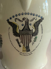 Load image into Gallery viewer, Staffordshire Creamware Liverpool Pitcher Proscribed Patriots with Jefferson Eagle and Ship
