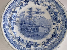 Load image into Gallery viewer, Historical Staffordshire Blue Cup Plate Conway New Hampshire
