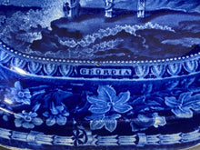 Load image into Gallery viewer, Historical Staffordshire Blue Arms or Georgia Vegetable Dish By Mayer 1825
