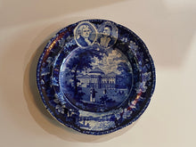 Load image into Gallery viewer, Historical Staffordshire Capital At Washington Medallion Soup Plate Jefferson Lafayette
