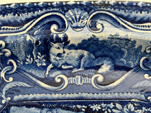 Load image into Gallery viewer, Staffordshire Blue Transfer Quadrupeds Platter Horses Ca. 1825
