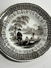 Load image into Gallery viewer, Historical Staffordshire Brown Transfer Cup Plate Penns Treaty And Indians 1835
