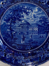 Load image into Gallery viewer, Historical Staffordshire Blue Dinner Plate Capital At Washington Ca. 1825
