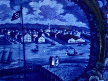 Load image into Gallery viewer, Historical Staffordshire Blue Platter View Of Baltimore Maryland Rare 1824
