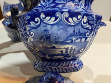 Load image into Gallery viewer, Historical Staffordshire Blue Tea Set with View of Quebec Canada Ca. 1825
