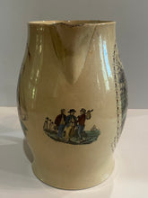 Load image into Gallery viewer, Staffordshire Creamware Liverpool Pitcher American Milita And Ship Ca. 1800
