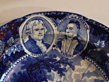 Load image into Gallery viewer, Historical Staffordshire Capital At Washington Medallion Soup Plate Jefferson Lafayette
