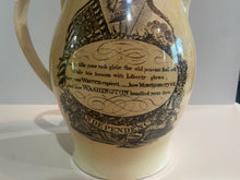 Load image into Gallery viewer, Staffordshire Creamware Liverpool Pitcher Large Seal of the United States with Liberty and Independence Washington Poem
