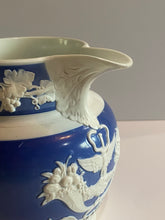 Load image into Gallery viewer, Staffordshire Jasperware Pitcher Peace and Plenty Columbia and Seal of United States
