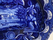 Load image into Gallery viewer, Historical Staffordshire Blue Platter States By Clews Washington
