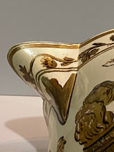 Load image into Gallery viewer, Staffordshire Creamware Liverpool Pitcher American Ships All In Gold Gilt
