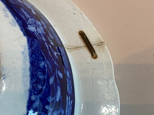 Load image into Gallery viewer, Historical Staffordshire Blue Vegetable Dish Arms of Massachusetts Ca. 1825
