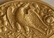 Load image into Gallery viewer, Historical Staffordshire Yelloware Plaque With Embossed Eagle Ca. 1830’s
