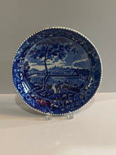 Load image into Gallery viewer, Historical Staffordshire Blue Shallow Beaded Rim Bowl Fairmount Near Philadelphia by Stubbs
