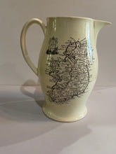 Load image into Gallery viewer, Staffordshire Creamware Liverpool Pitcher Marquis Cornwallis Map Ireland  1800
