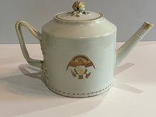 Load image into Gallery viewer, 19th Century Chinese Export Porcelain Teapot American Eagle with Shield Monogram Body
