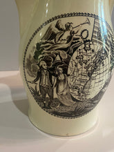 Load image into Gallery viewer, Staffordshire Creamware Liverpool Pitcher Map of East Coast Success To Trade American Ship
