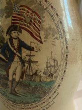 Load image into Gallery viewer, Staffordshire Creamware Liverpool Pitcher American Milita And Ship Ca. 1800
