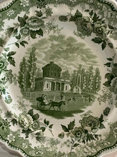 Load image into Gallery viewer, Historical Staffordshire Green Transfer Plate Water Works Philadelphia
