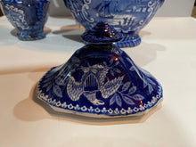 Load image into Gallery viewer, Historical Staffordshire Blue Tea Set with View of Quebec Canada Ca. 1825

