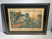 Load image into Gallery viewer, Original Currier &amp; Ives Print American Homestead Summer Great Condition
