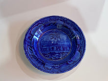Load image into Gallery viewer, Historical Staffordshire Blue Soup Plate Baltimore And Ohio Railroad

