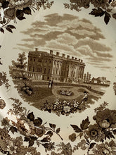 Load image into Gallery viewer, Historical Staffordshire Brown Transfer Plate The Presidents House Washington
