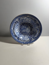 Load image into Gallery viewer, Staffordshire Blue Transfer Quadrupeds Soup Plate Lion Ca. 1825

