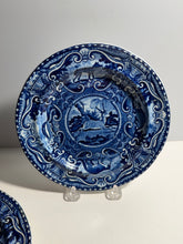 Load image into Gallery viewer, Staffordshire Blue Transfer Antelope Quadrupeds Plate Ca. 1825
