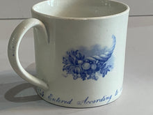 Load image into Gallery viewer, Staffordshire Pearlware Childs Mug Odd Fellows Justice Baltimore
