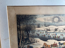 Load image into Gallery viewer, Original Currier &amp; Ives Type Print Moon Light Central Park Haskell Allen
