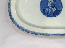 Load image into Gallery viewer, Historical Staffordshire Pearlware Blue Edge Leeds Platter Lafayette Nations Guest
