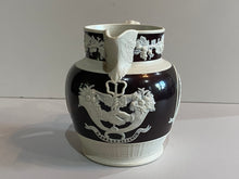 Load image into Gallery viewer, Historical Staffordshire Wellington And Blucher Jasperware Pitcher Ca. 1830
