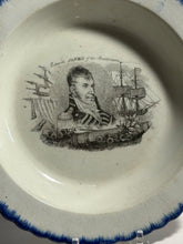Load image into Gallery viewer, Staffordshire Pearlware Blue Edge War Of 1812 Soup Plate Captain Jones
