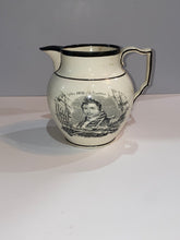 Load image into Gallery viewer, Staffordshire War of 1812 Pitcher Captain Hull and Major Genl Brown Ca. 1815
