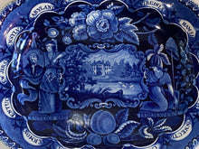 Load image into Gallery viewer, Historical Staffordshire Blue Platter “States” Series Ca. 1825 16 3/4”
