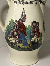 Load image into Gallery viewer, Staffordshire Creamware Liverpool Pitcher Ship America Death Of Wolfe Polychrome
