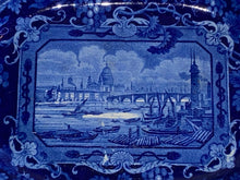 Load image into Gallery viewer, Historical Staffordshire Blue Small Platter London from London View Series
